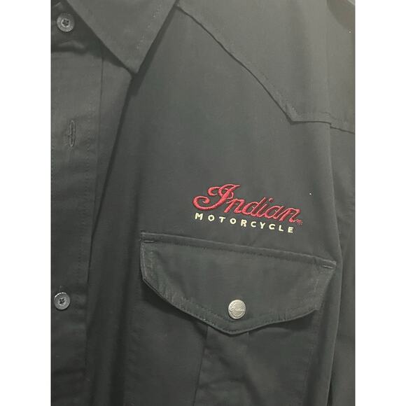 Indian Motorcycle Button Up Short Sleeve Shirt Sz 2XL- Preowned - Picture 3 of 4